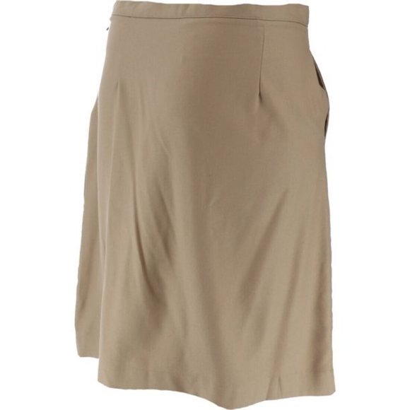 NWT LANDS' END UNIFORM BELOW KNEE SOLID A-LINE SKIRT KHAKI SIZE 3 - Picture 4 of 9